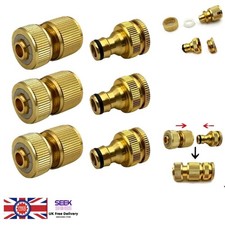 6PCS Brass Garden Hose Connector Tap1/2" Fittings Quick Connect Male Connector