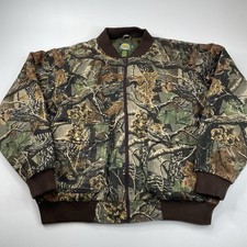 Vintage Cabelas Realtree Camo Bomber Jacket Mens Sz 2XL Insulated Full Zip LKNEW