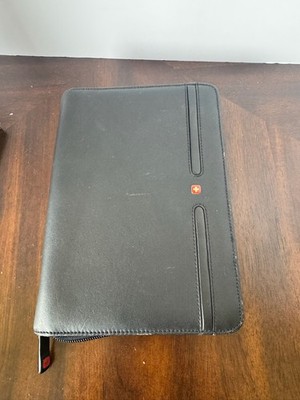 Wenger Zip Planner Organizer Folio Black Travel Office Case