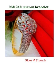 18K 22K 23K 24K THAI 3 BAHT YELLOW GOLD WOMEN Bracelet 7.5 in jewelry gifts 