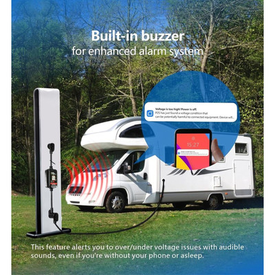 Smart WIFI RV Surge Protector 30Amp EPO | KWH Meter, App Control, Volta