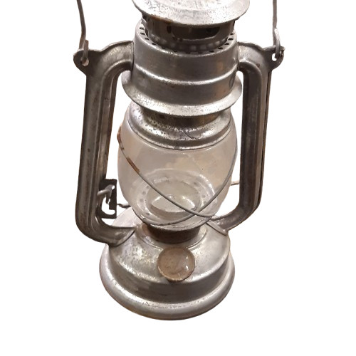 Vintage BAT 158 Kerosene Lantern German GDR Metal Hurricane Storm Oil Lamp Glass image 3