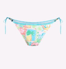 No Boundaries Women’s Side Tie Bikini Bottoms W/ Palm trees, Size M or 2X