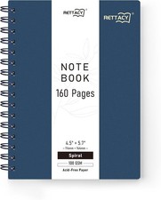 Versatile A6 Spiral Notebook, 160 Pages of 100 GSM Thick Paper - Durable Design