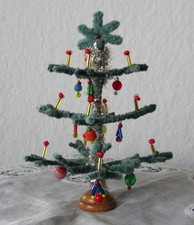 ALTER CHRISTBAUM - WEIHNACHTSBAUM - TINSEL - GABLONZER - PUPPENSTUBE -DOLL HOUSE