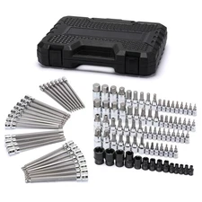 107PCS Bit Socket Set, 1/4, 3/8 and 1/2 Drive, Hex/Torx/Tamper Proof