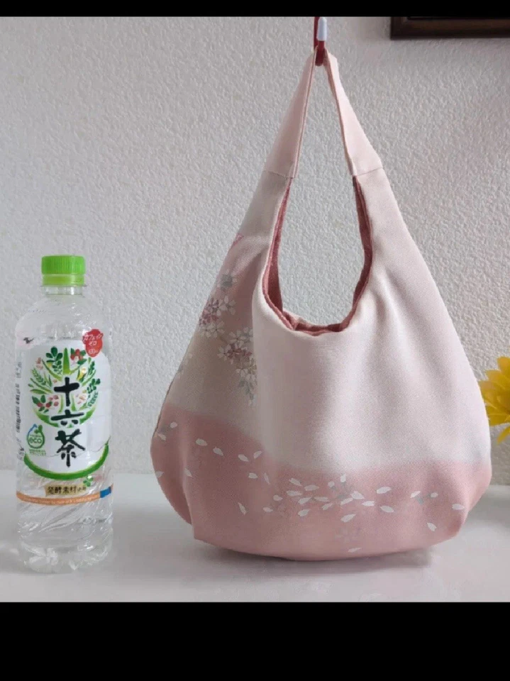 mini bolso rosa sakura antiguo hecho a mano de Japón único kimono remake Foto 2 de 4