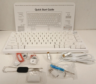 Keychron V1 Max Wireless RGB Mechanical Keyboard Banana Switches, White *PARTS*