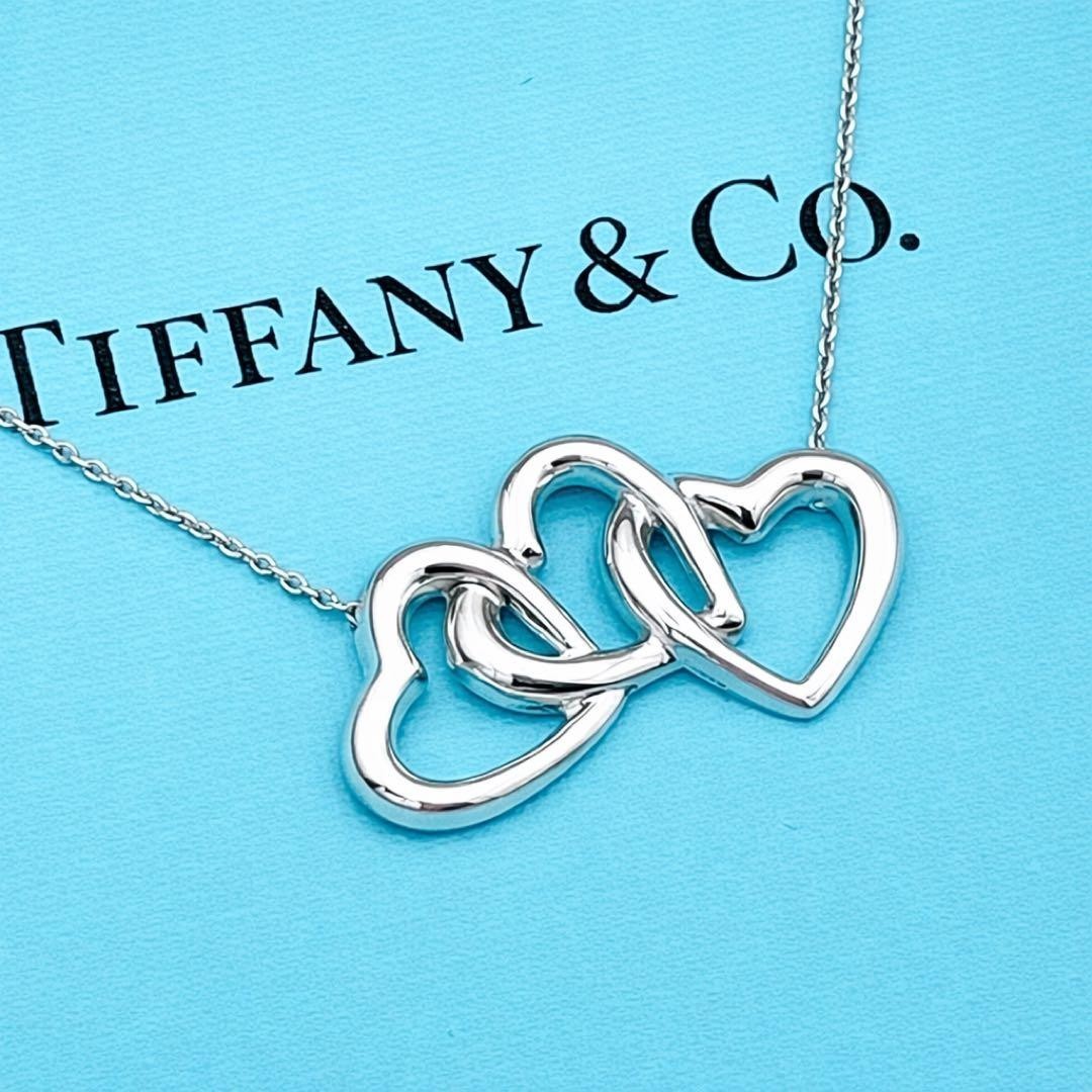 TIFFANY & CO. 百合ゆりネックレスSV925 Tiffany & Co. 3 ​​Triple Open Heart Silver 925 Necklace Pendant