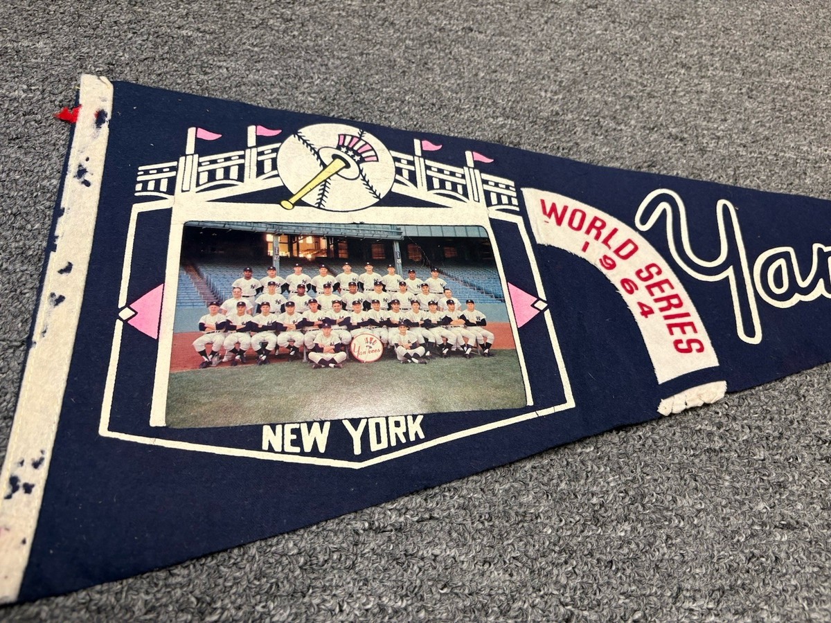 New York Yankees 1964 World Series Picture Pennant Mickey Mantle