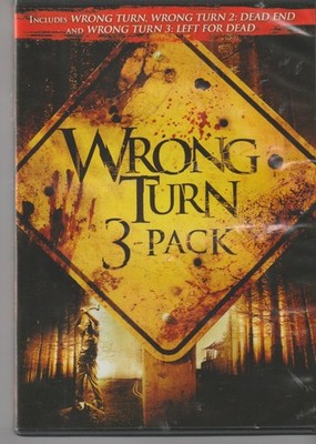 Wrong Turn 3 Pack DVD Triple Feature Part 1 2 3  Horror Movies **Free Shipping**