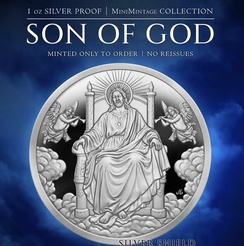 2026 Son of God - Christ 1 oz .999 Fine Silver Shield PROOF MINIMINTAGE PRESALE