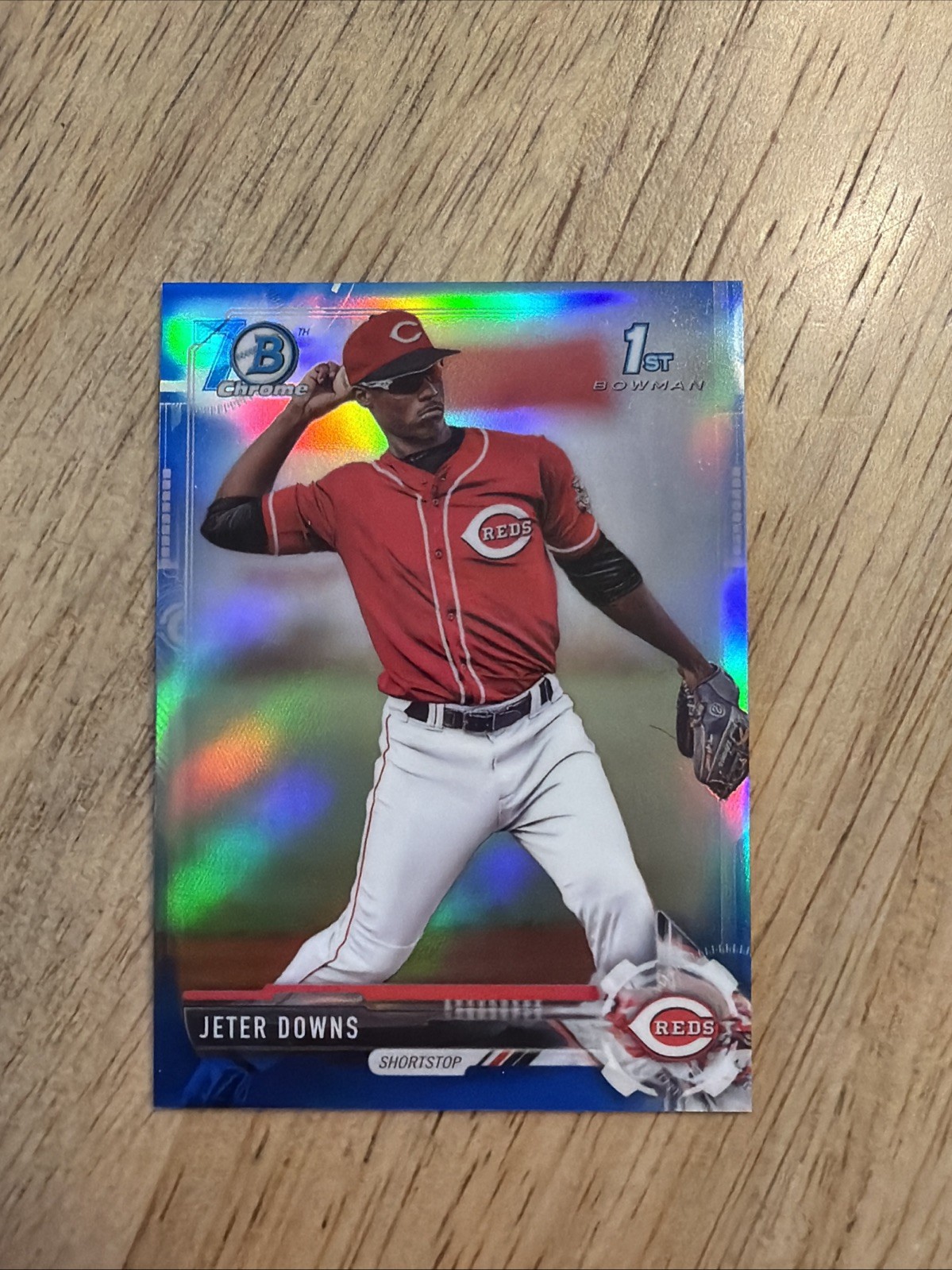 Jeter Downs 2017 Bowman Draft Chrome #BDC-6 Blue Refractor 70th /200 Reds