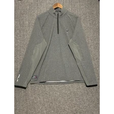 RLX ralph lauren 1/4 zip Large classic fit terry pullover mens gray logo