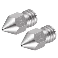 2 Pack 0.4mm 3D Printer Nozzle Stainless Steel Nozzle 1.75mm Filament