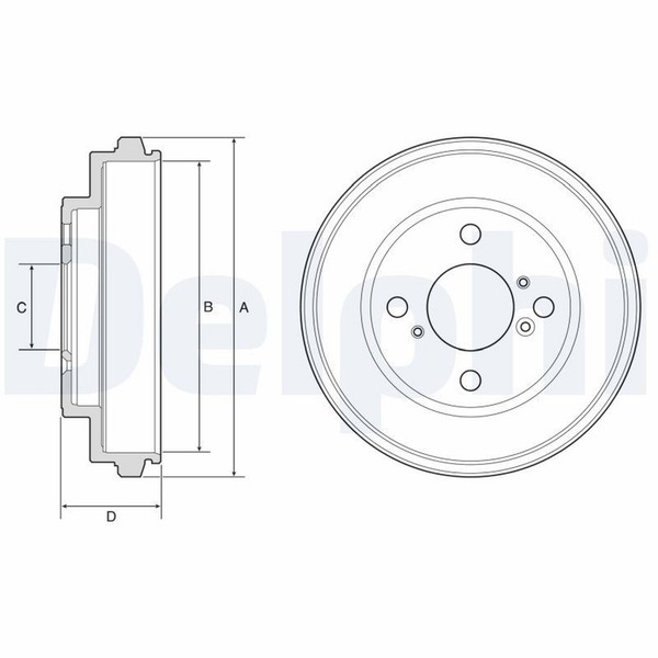 Bremstrommel Hinterachse FüR Subaru Suzuki Justy III Ignis II-image