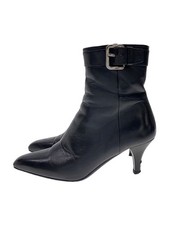 PRADA Side Zip Boots Size 35 / US 5 Black Leather