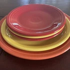 Lot Of 5 Fiesta Plates Persimmon Sunflower Scarlet Dinner Lunch Dessert