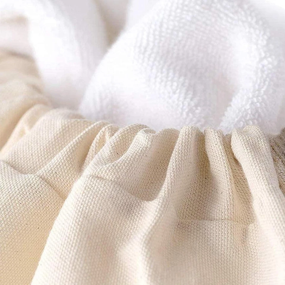 4 bolsas de lavandería de lona extra grandes de algodón natural de alta resistencia para saco de Papá Noel Foto 3 de 4