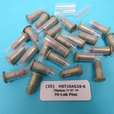 (25) Titanium 5/16”-24 x 3/4” Long Hi-Lok Hi-Lite Aerospace Pin Bolt HST10AG10-6