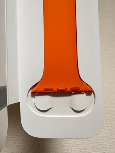Hermès Apple Watch Series 6 Sport Band 44mm Orange Rubber Unused Japan - 第 5/5 張圖片