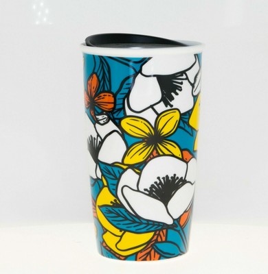starbucks blue flower tumbler