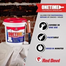 Red Devil 0541 ONETIME Lightweight Spackling 1 Gallon White 2 Pack