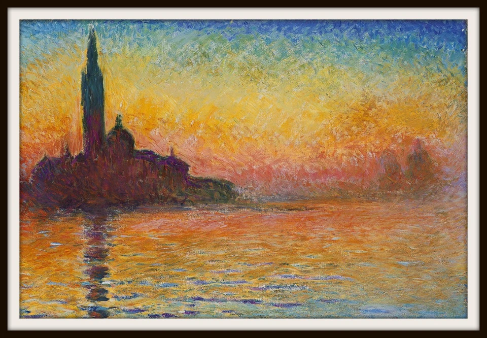 Impresión de reproducción Monet de San Giorgio Maggiore puesta de sol en Venecia, 4 x 6"-16 x 24" Foto 3 de 4