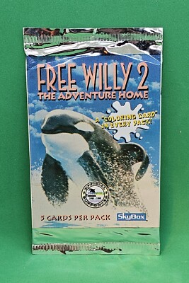 Sealed Pack 1995 Skybox Free Willy 2 The Adventure Home Movie Trading Cards New