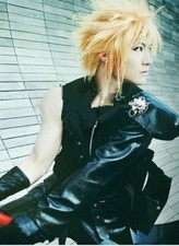 Final Fantasy VII Cloud Strife Short Blonde Anime Cosplay Wig wigs Wigs