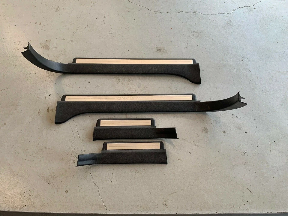 Juego de placas de alféizar delantero trasero izquierdo derecho Nissan Murano 2003-2007 negro OEM Foto 3 de 4