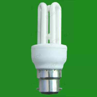 1x 11W (=60W) GE Low Energy Power Saving CFL Stick Glühbirnen BC B22 Lampen