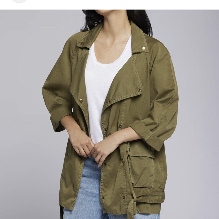 Current/Elliott The Regiment Utility Jacket, Army Green Size 3(L  display picture 1