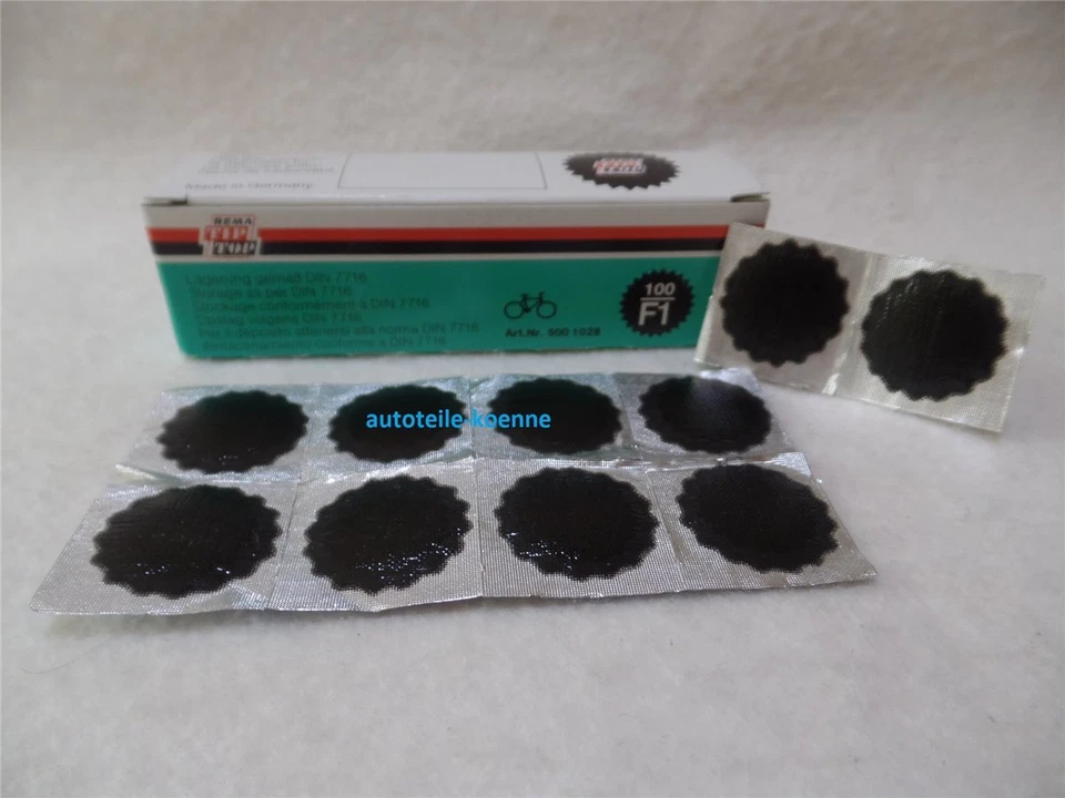 10x SCHLAUCHFLICKEN F1 Ø25 MM Schwarzrand Rema TIP TOP Schlauchreparatur