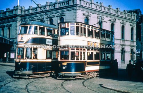 DUPLICATE Tramway Slide: Glascow Cars, Queen St. Sept 53 Colour Rail 43/287/42 - Picture 1 of 1