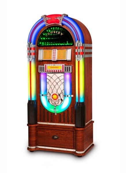 Crosley Digital LED Jukebox with Bluetooth - Color Changing Cd am/fm With Stand