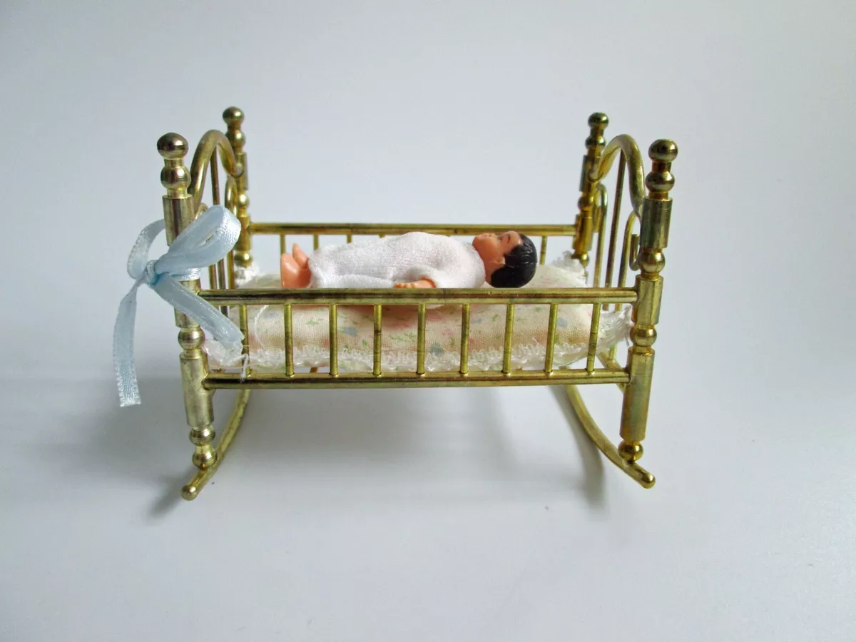 Brass baby cheap bed