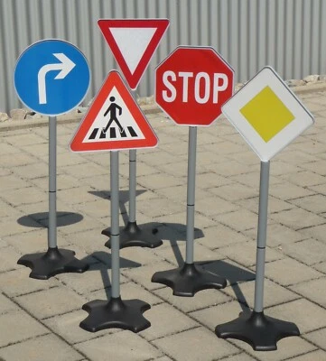 VERTRIEB DURCH WIM-SHOP 5-STÜCK Verkehrsschilder MAXI Höhe 80 cm für Kinder in TOP QUALITÄT 10340