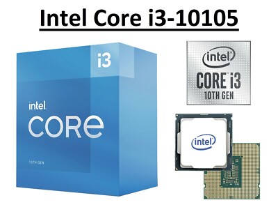 Intel Core i3-10105 SRH3P Quad Core Prozessor 3,7GHz, Sockel LGA1200, 65W versiegelt