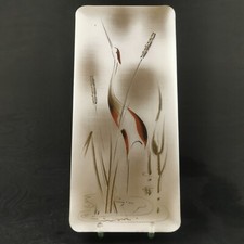 Vintage WMF IKORA Kranich Wandbild Mid Century Metall Kunst Design, Versilbert