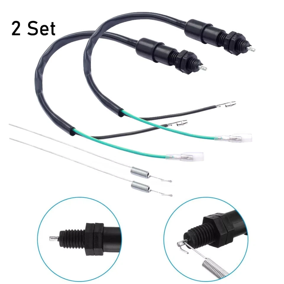 2Set Universal Motorcycle Rear Brake Stop Light Switch & Spring For Honda Yamaha Foto 2 de 4