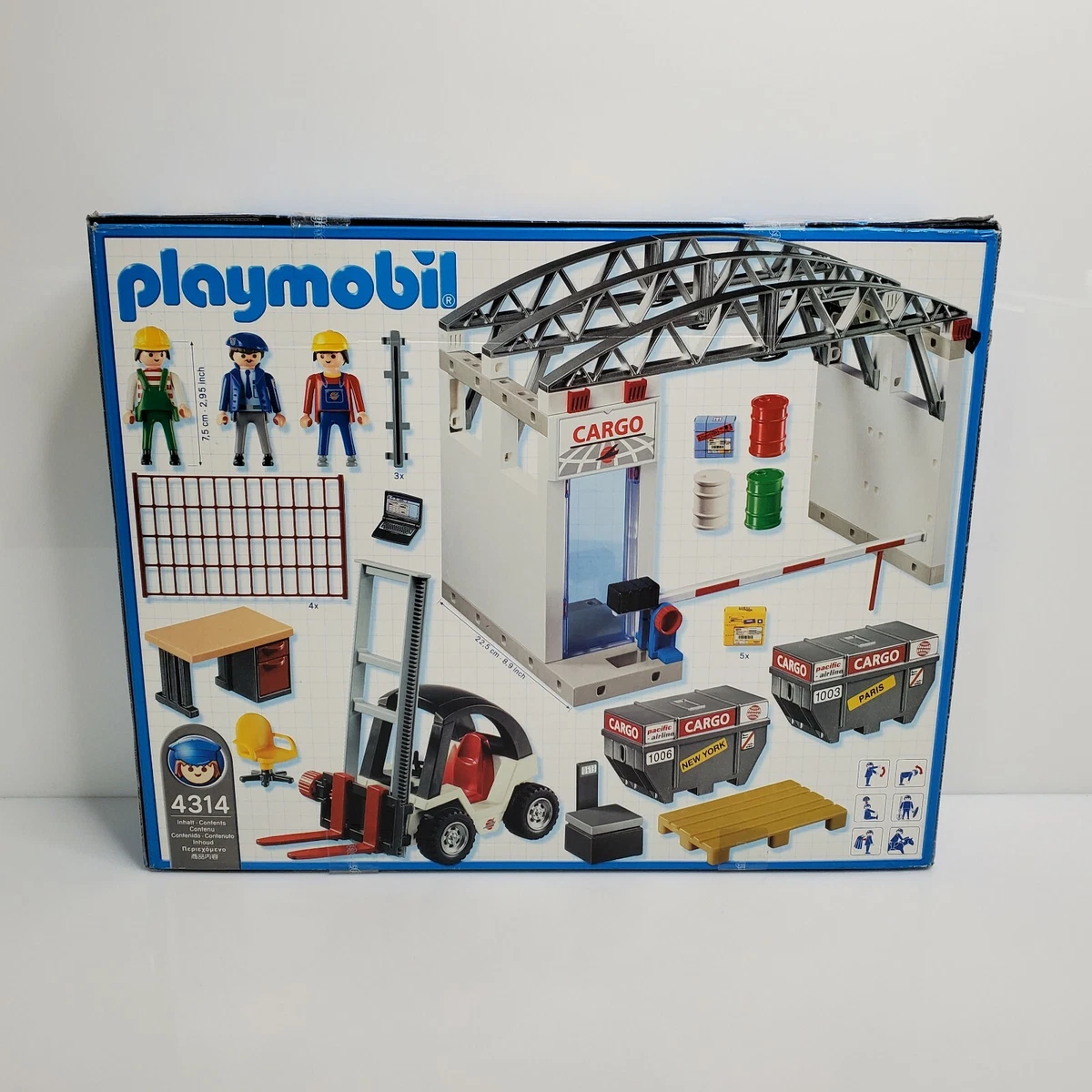 Playmobil City Action 5256 pas cher, Chariot télescopique avec conducteur Playmobil City Action 5256 pas cher, Chariot télescopique avec conducteur