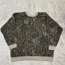 Vintage 90s Camo Sweatshirt Mens 2XL Pullover Realtree Rebark Outdoors USA Made