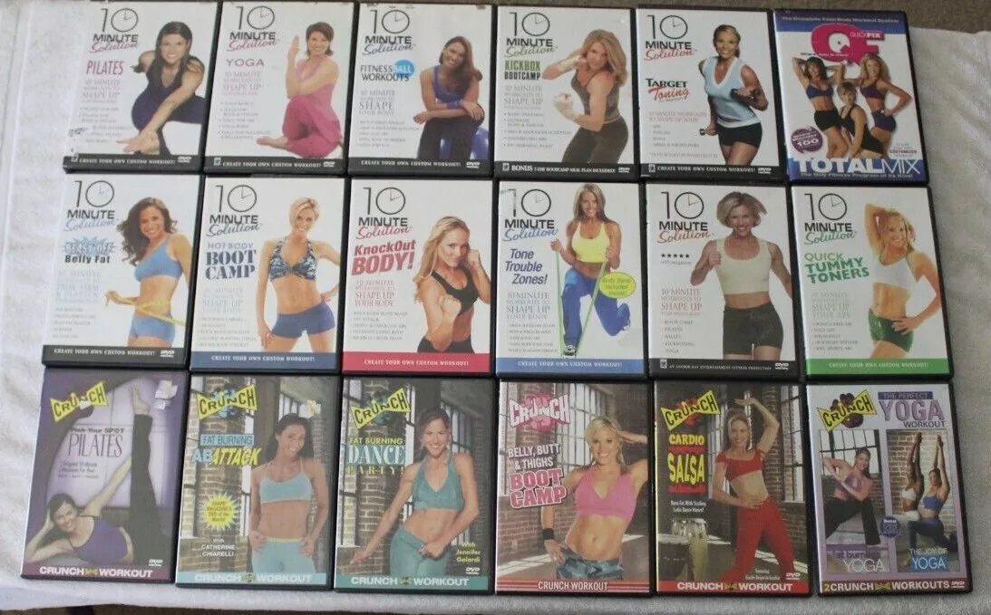 18 workout DVD lot 10 Minute Solution knockout body Jessica Smith crunch dance