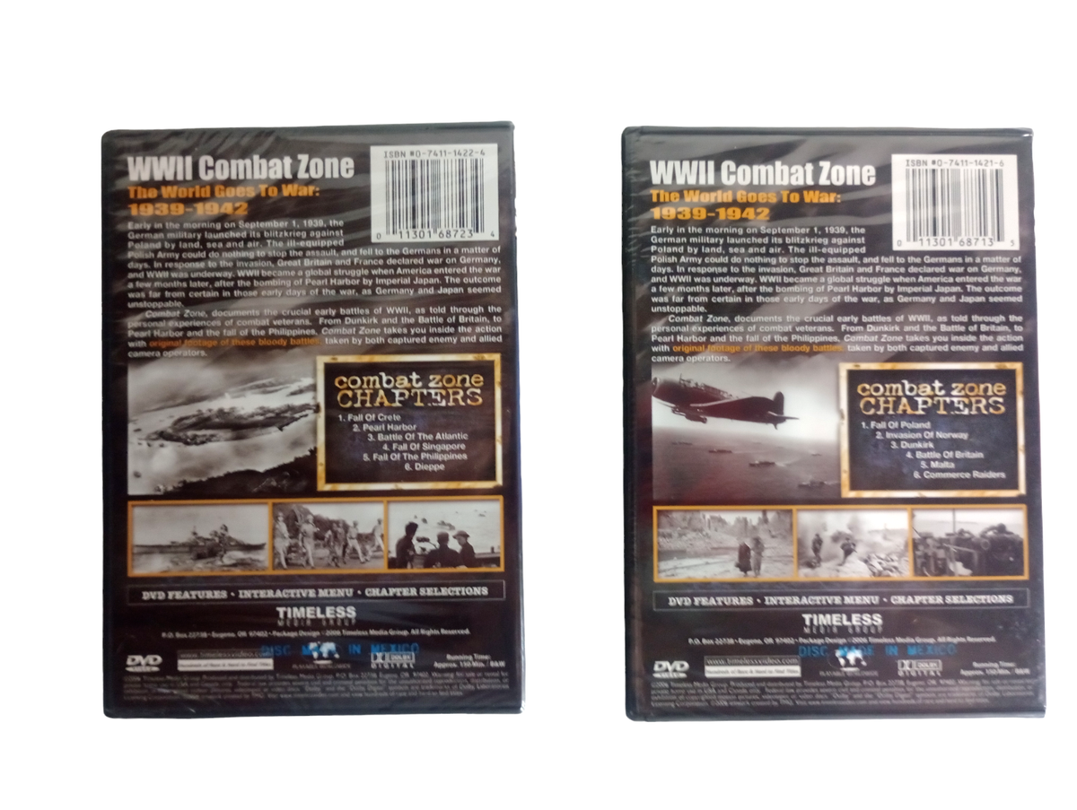 WWII Combat Zone DVD Disc Set 1939-1942 & 1942-1944 NEW | eBay