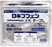5x 7's Patches SANYU Loxoprofen L 40mg Muscle Pain Relief Patches Japan