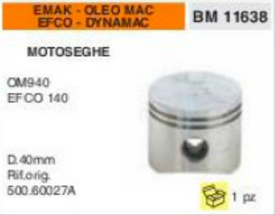 500.60027A PISTON CHAINSAW EMAK EFCO 170 DYNAMAC OIL MAC 940 Ø 40mm 