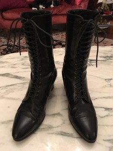 leather granny boots