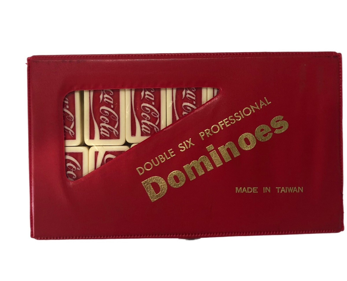 Vintage Coca Cola Domino Game Set Double Six Dominoes Collectible