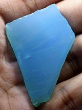 Untreated 73.25 Ct Natural Chalcedony Deep- Blue Translucent Superb Rough Slab